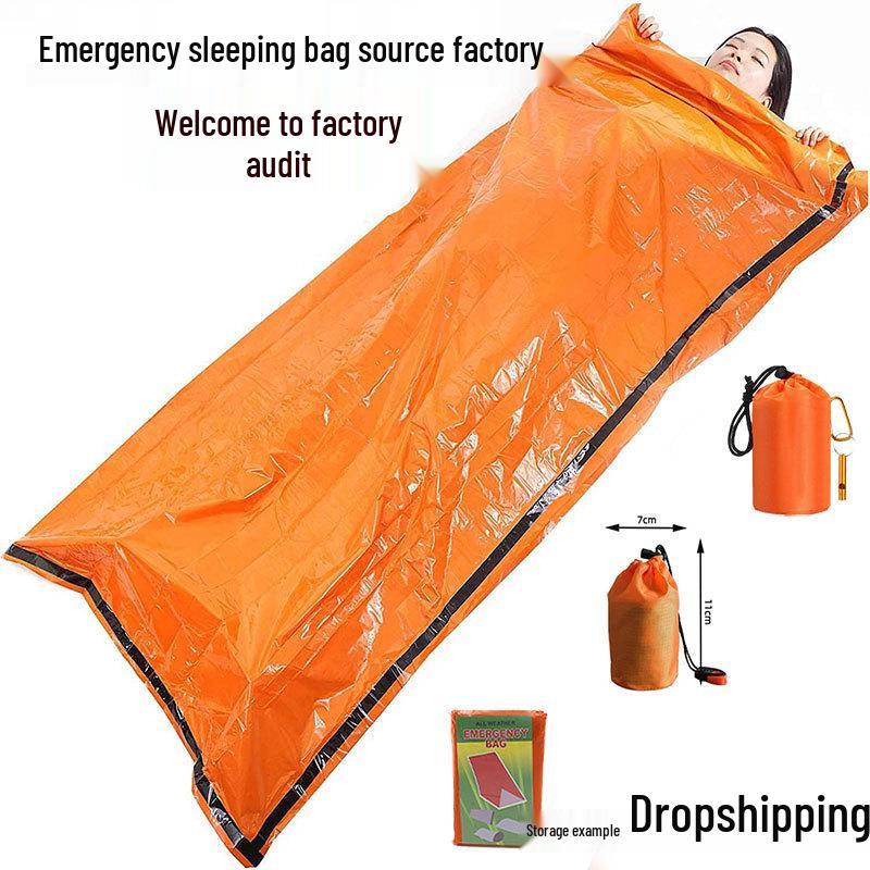 Portable Emergency Survival Sleeping Bag with Multifunctional Insulation for Hiking and Camping