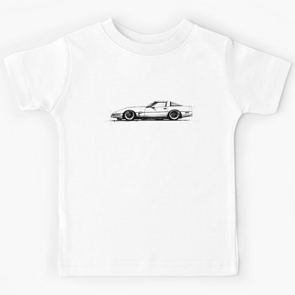 C4 Corvette Sketch Kids T-Shirt 110