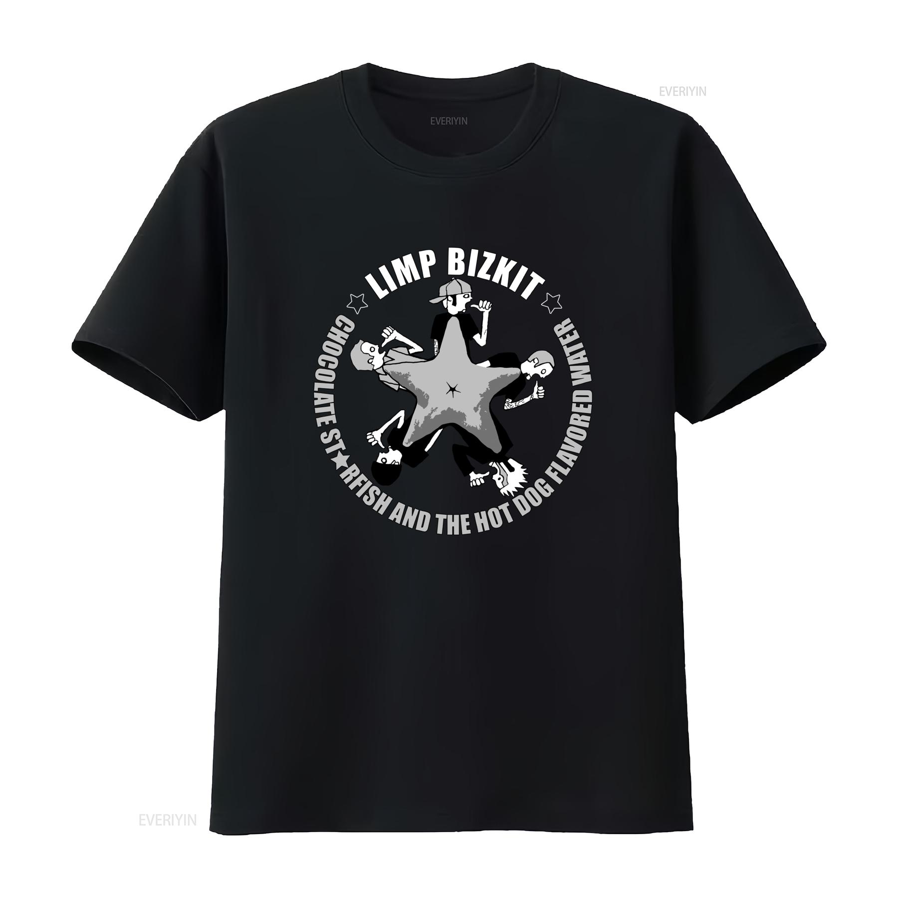 

Vintage 2000 Limp Bizkit Chocolate Starfish Hot Dog Flavored T Shirt Print Retro Rock Band Design Large vintage Washed 4XL