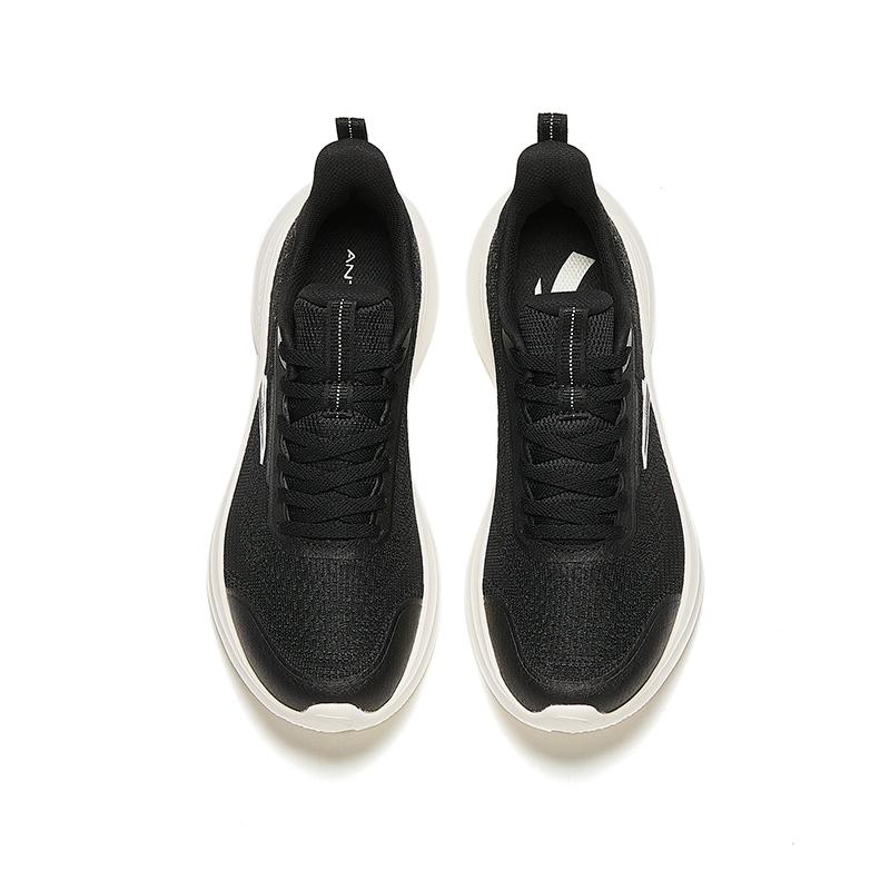 Anta Cushioning Wear Resistant Low Top Running Shoes Women's Black Gray Sneakers 922415521-2