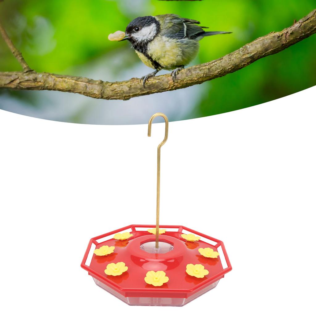 8 Yellow Flower   Feeder Plastic   Feeder with Copper Hook for Outdoors Hanging