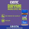 CRISTA Exotic Biryani Masala Spice Mix | Rich In Flavour | No Onion | No Garlic | Vegan | Pure | Zero Added Colours,  Preservatives | 45 Gms