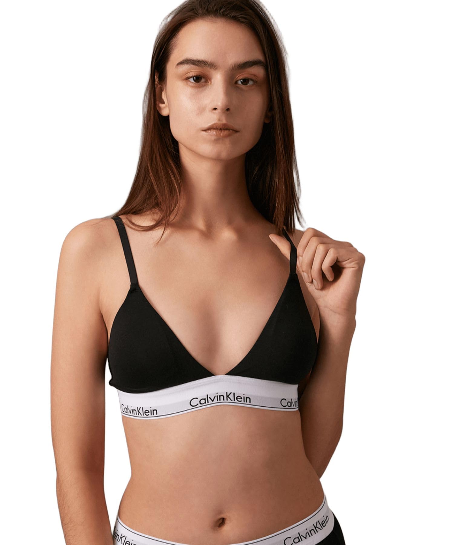 

Icon Cotton Lightly Line Triangle Bra QF5650 S BLACKUB1 [Calvin Klein] [Official Brand]