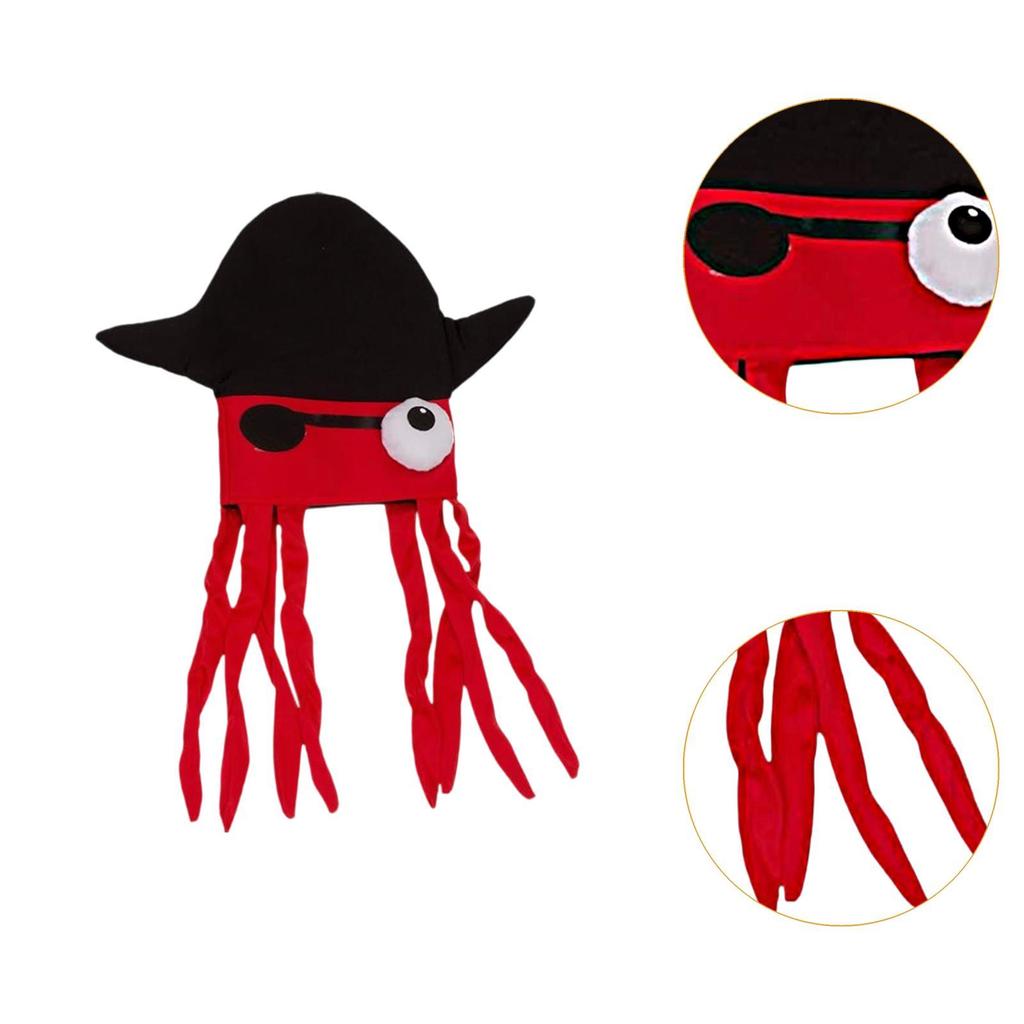 Halloween Costume Octopus Hat for Kids & Adults Versatile Cute Headpiece
