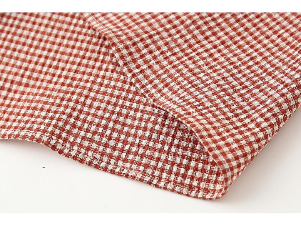 Women's Spring 2025 European & American Style Plaid Midi Dress