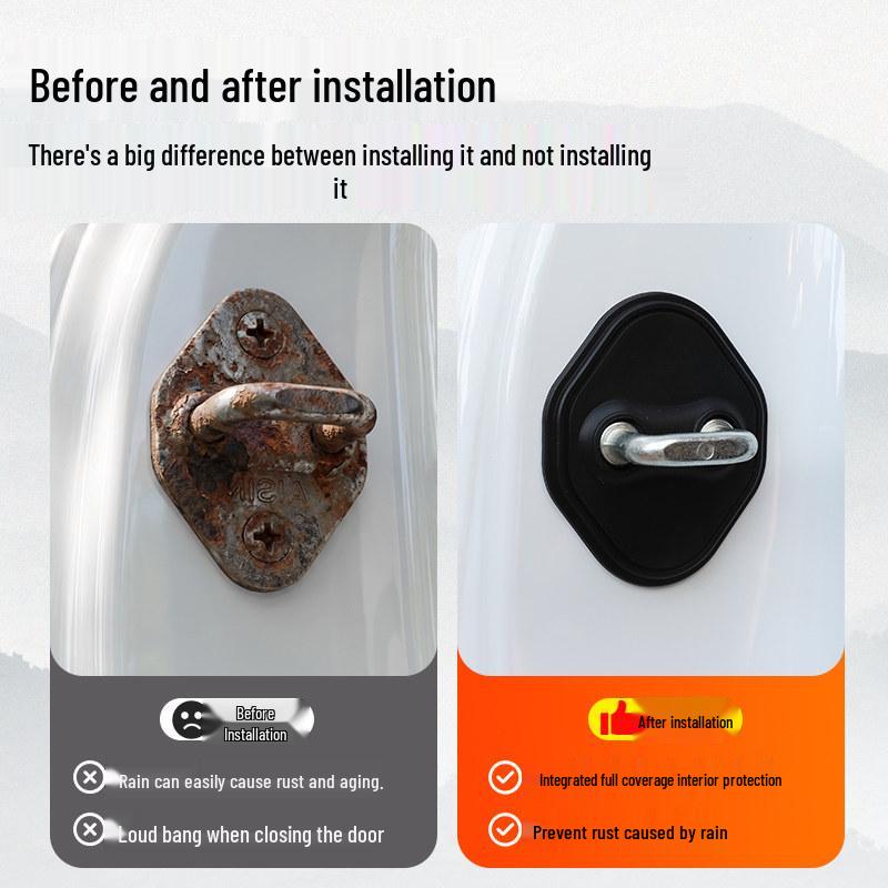 Silicone Shock-Absorbing Buffer Pad for Prado LC250 Door Lock Protection
