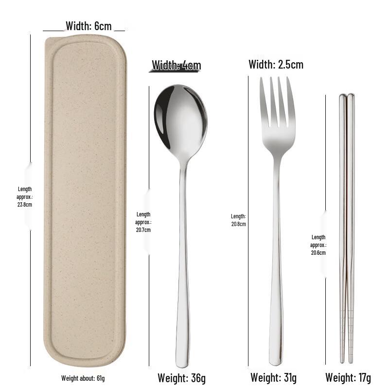 Homeglen Stainless Steel Portable Cutlery Set