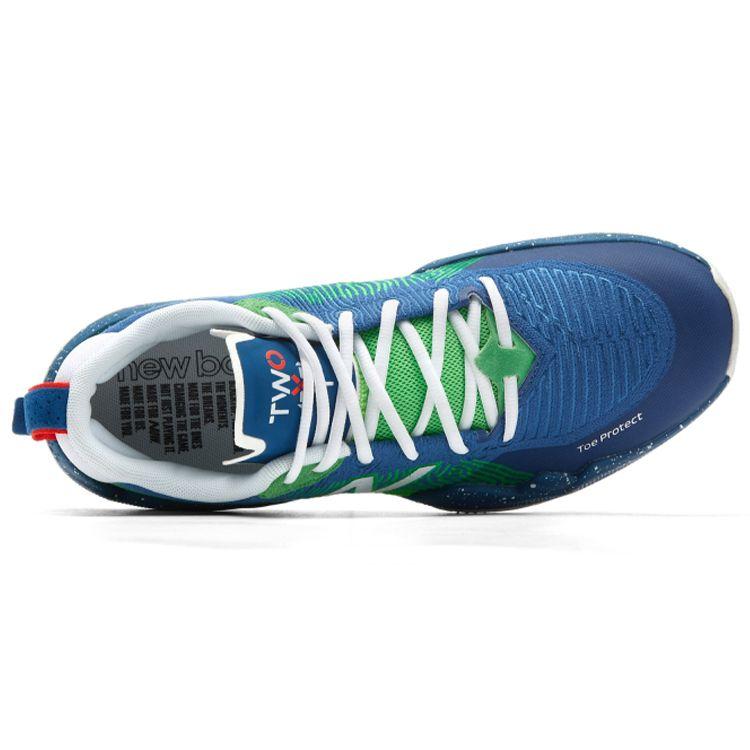 New Balance Nb 2Wxy 1 Low Fabric Pigskin Mesh Comfortable Versatile Mid-Top Retro Basketball Shoes Men Sneaker Blue Green BB2WXYLO