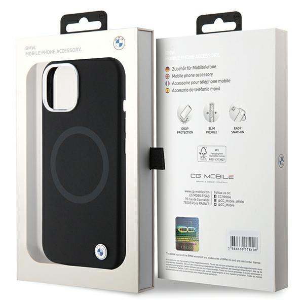 BMW BMHMP15MSILBK2 iPhone 15 Plus / 14 Plus 6.7" black/black Signature Liquid Silicone MagSafe