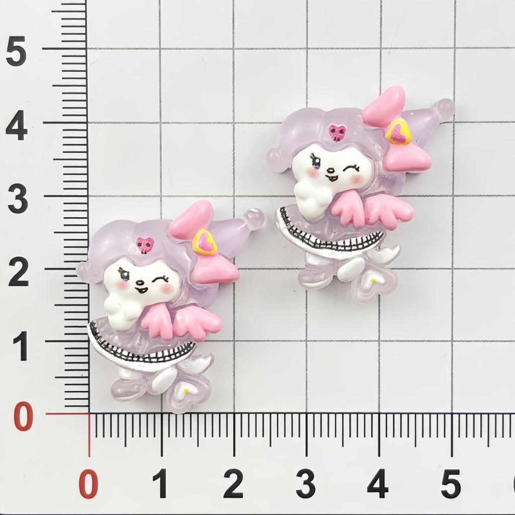 Sanrio Cartoon DIY Luminous Resin Accessories: Cream Glue Handmade Hair Clip, Keychain, Refrigerator Magnet, Phone Ornament.