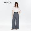 MO&Co. C+ Series Acetate Wool Blend Wide-Leg Trousers