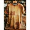 Men's T-Shirts Vintage Print Europe America Fashion Street Short Sleeve Tee Shirts Outdoor Casual Clothing T-shirt Women Tees Tops