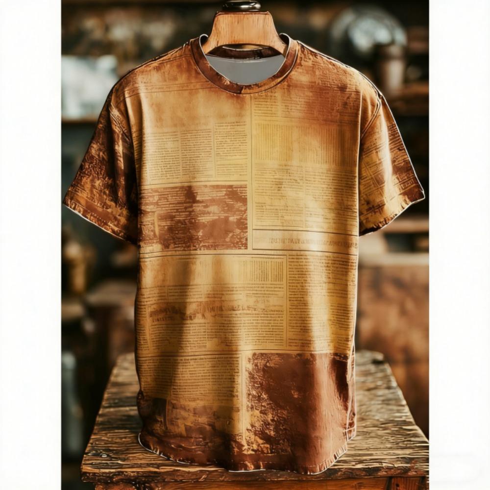 Men's T-Shirts Vintage Print Europe America Fashion Street Short Sleeve Tee Shirts Outdoor Casual Clothing T-shirt Women Tees Tops