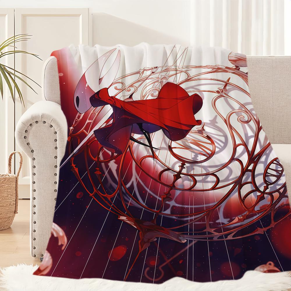 Game H-Hollow K-Knight Silksong Blanket Blanket for Couch Sofa Travel Home Picni Flannel Blanket Birthday Gift Warm Comfortable