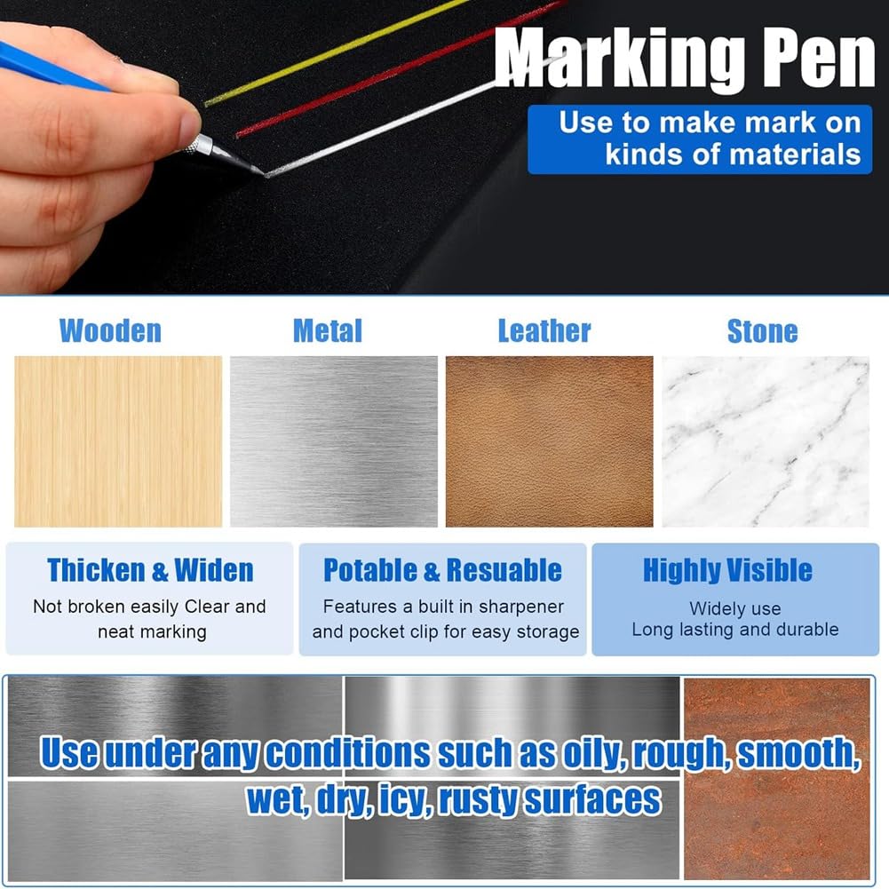 2 pcs welding marker with 48 round cores