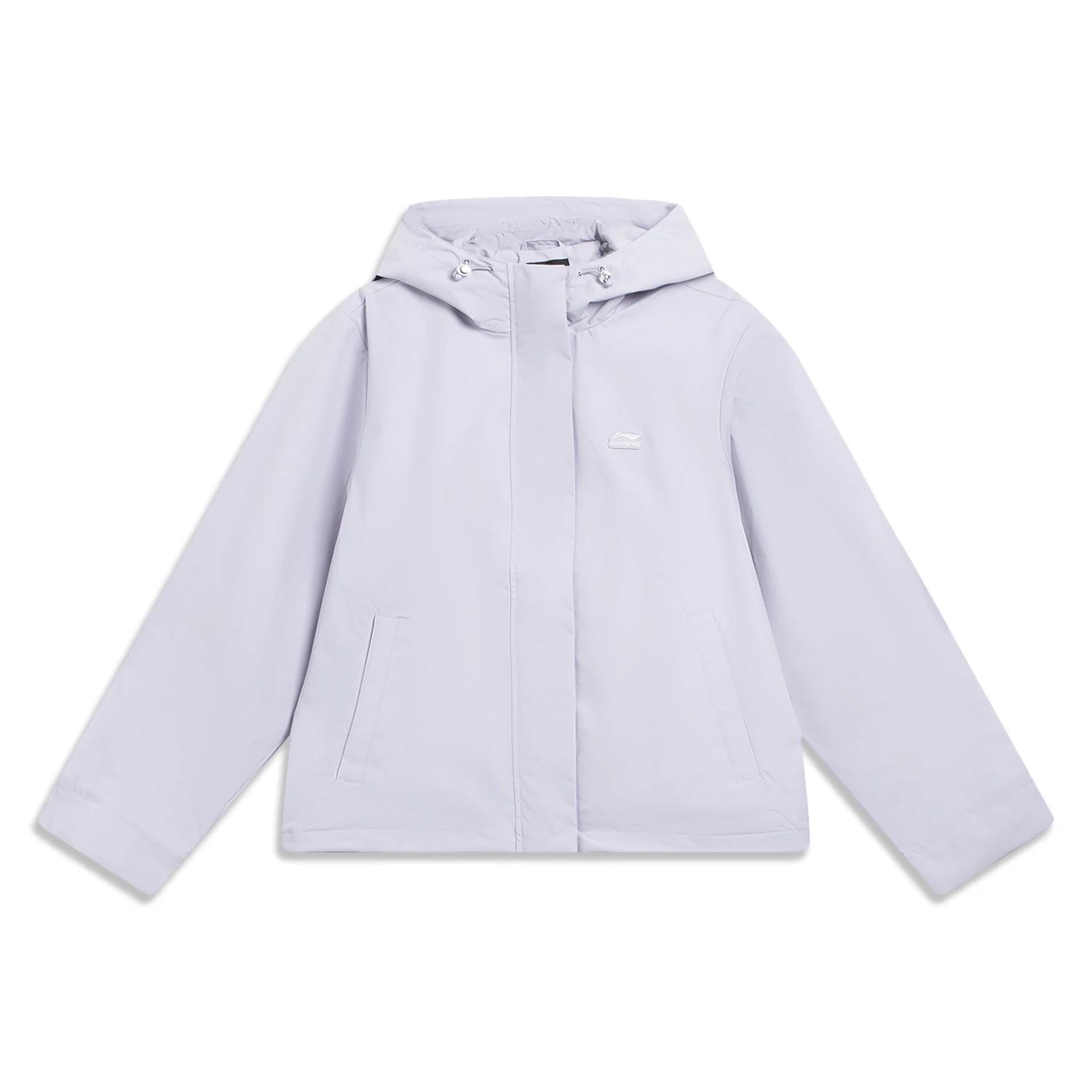 Li-Ning Minimalist Fashion Hooded Windbreaker Jacket Women outerwear AFDVD22-1 M
