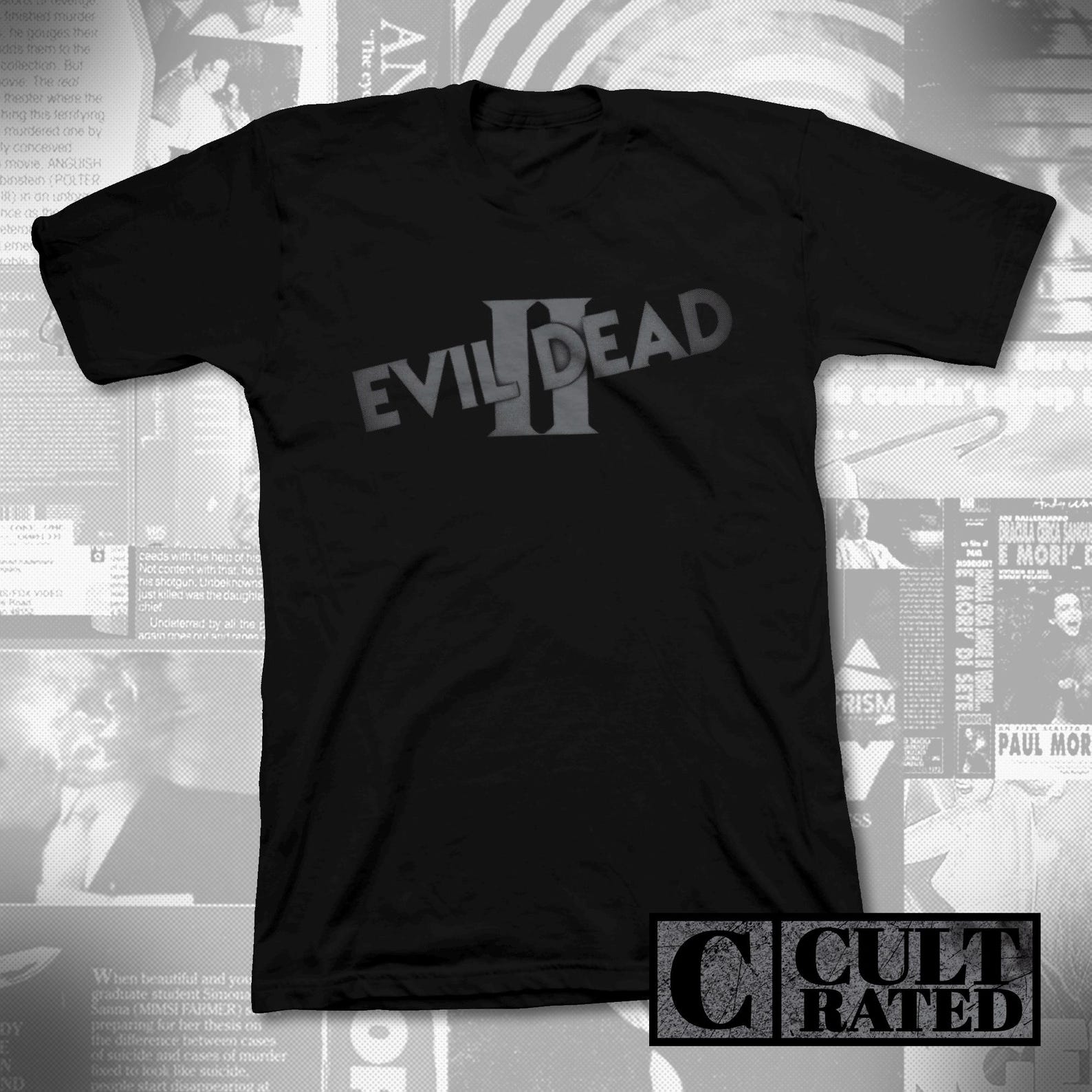 Evil Dead II: Title sequence shirt, Hand-Printed Cult Classic, Black Friday Sale L