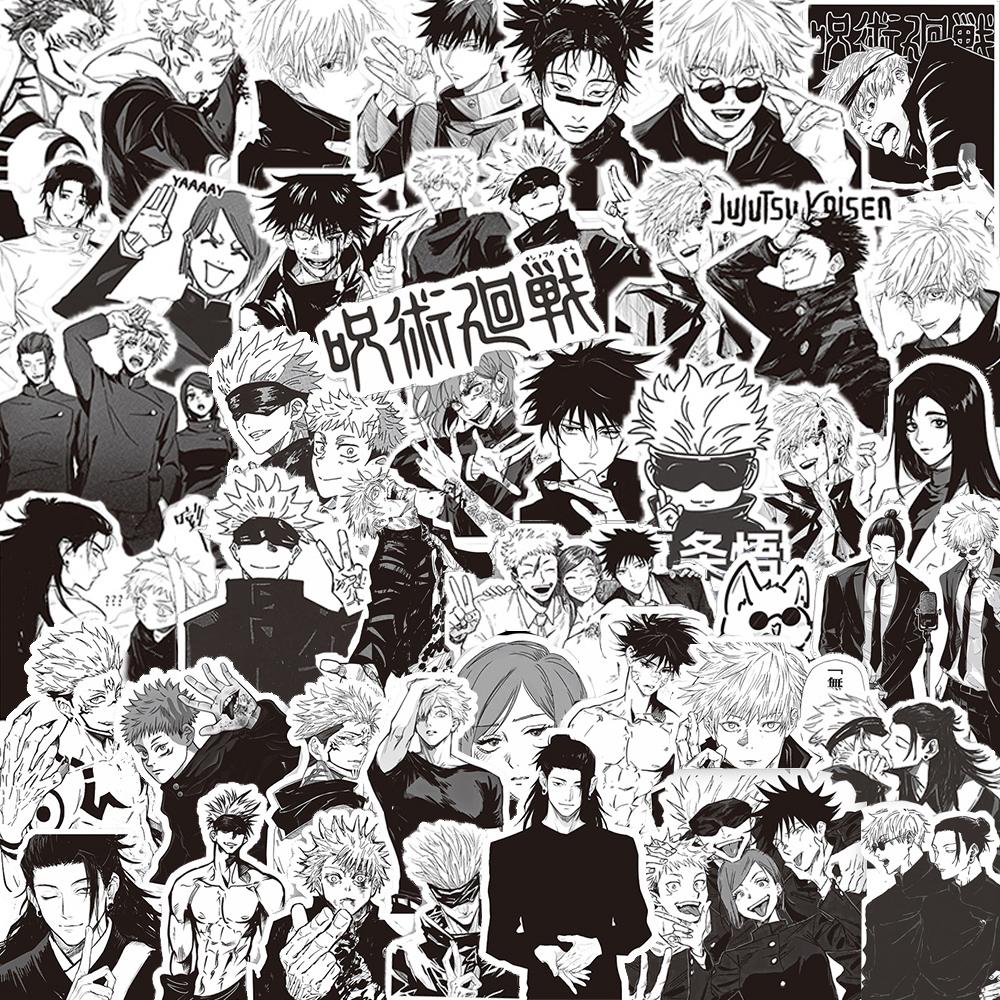 65-82 szt. Nowe Japońskie Anime Jujutsu Kaisen Naklejki Gojo Satoru Naklejka Kreskówkowa Laptop Telefon Gitara Rower Fajne Naklejki Manga Dekoracja