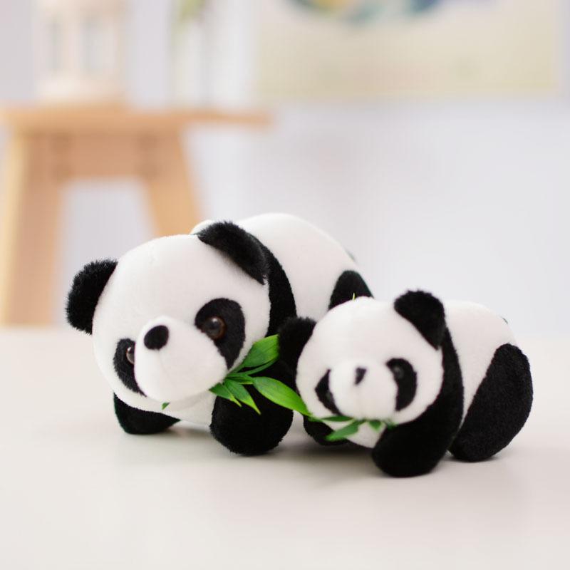 Cute Party Version of National Treasure Giant Panda Pendant Plush Toy Doll Small Mini Doll Black and White Rag Doll