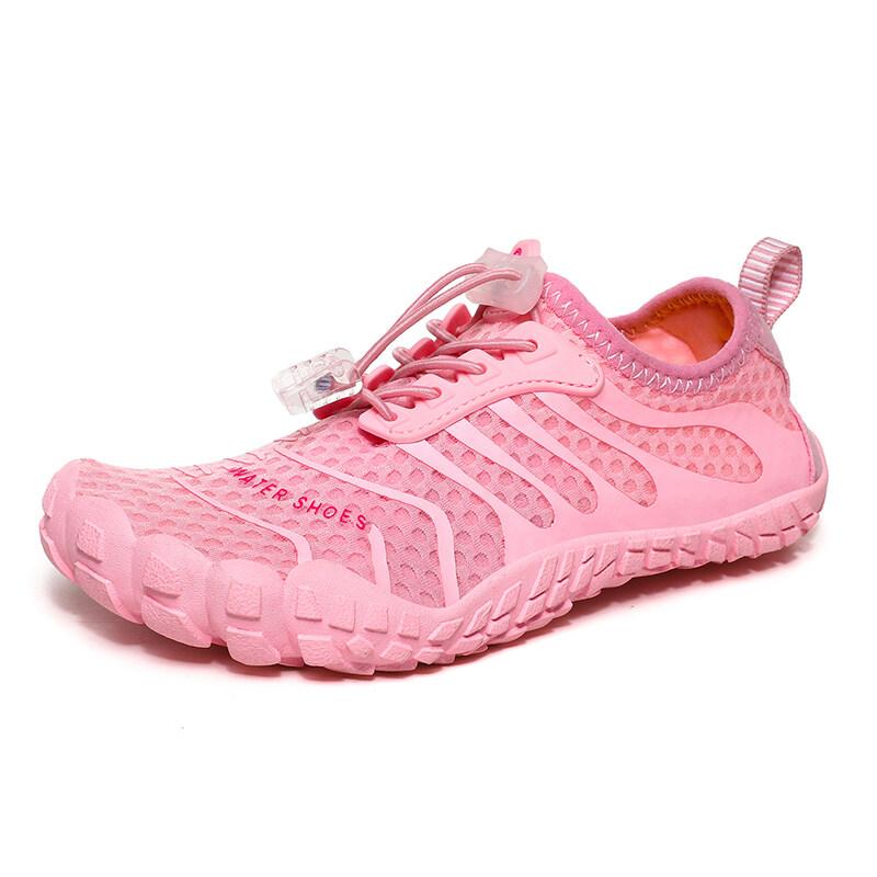 Kids Light Breathable Aqua Shoes Boys Girls Quick Dry Mesh Wading Sneakers Non Slip Beach Water Sports Footwear for Surfing Swimming