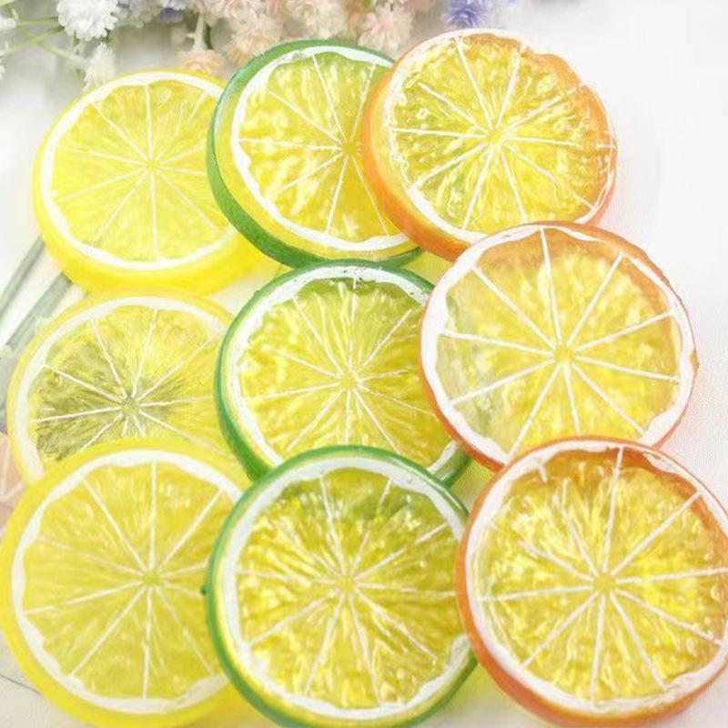 Plastic Lemon Slice Models for Creative Decor and Teaching Props