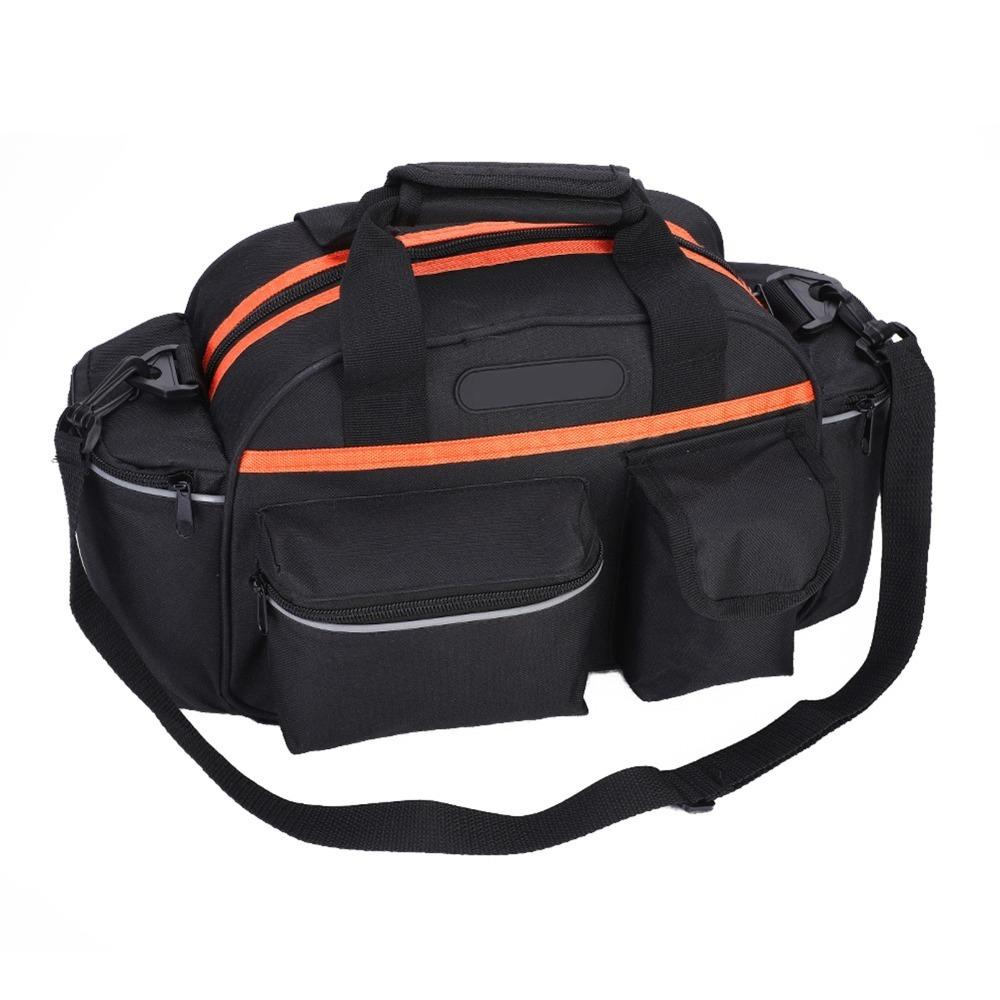 

Polyester Bike Trunk Bag Adjustable Straps Bike Rear Seat Bag Long‑distance Riding оранжевый/чёрный