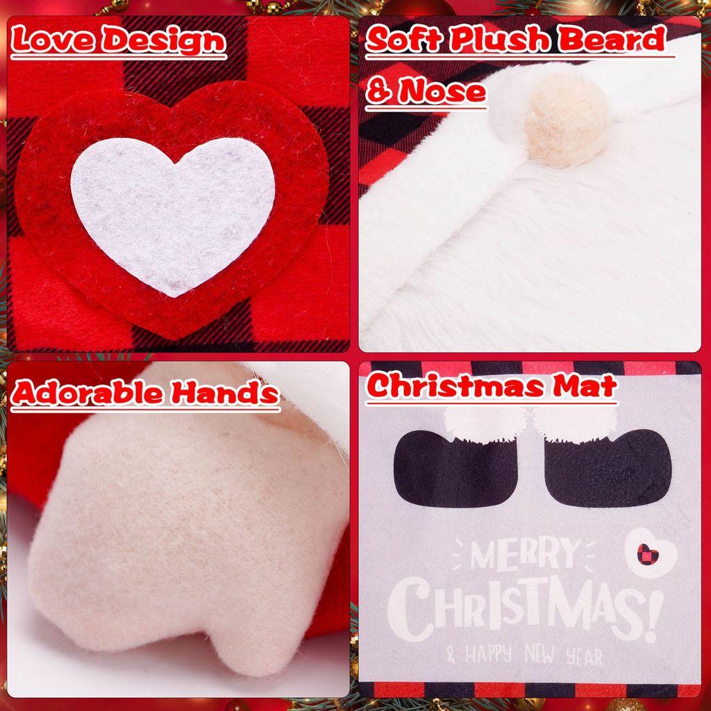 Christmas Santa Gnome Toilet Cover Set Festive Bathroom Decor Home Gift New Year Accessories