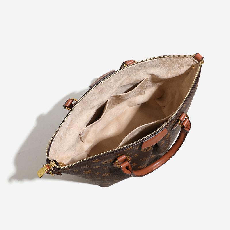 New Fashion Pleated Crossbody Bag for Women Luxury Versatile Casual Shoulder Bag Vintage Floral Print Tote Bucket Handbag