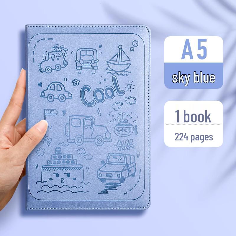 Large Cartoon Embossed Soft Cover Notebook - A5/A6 College Planner Diary