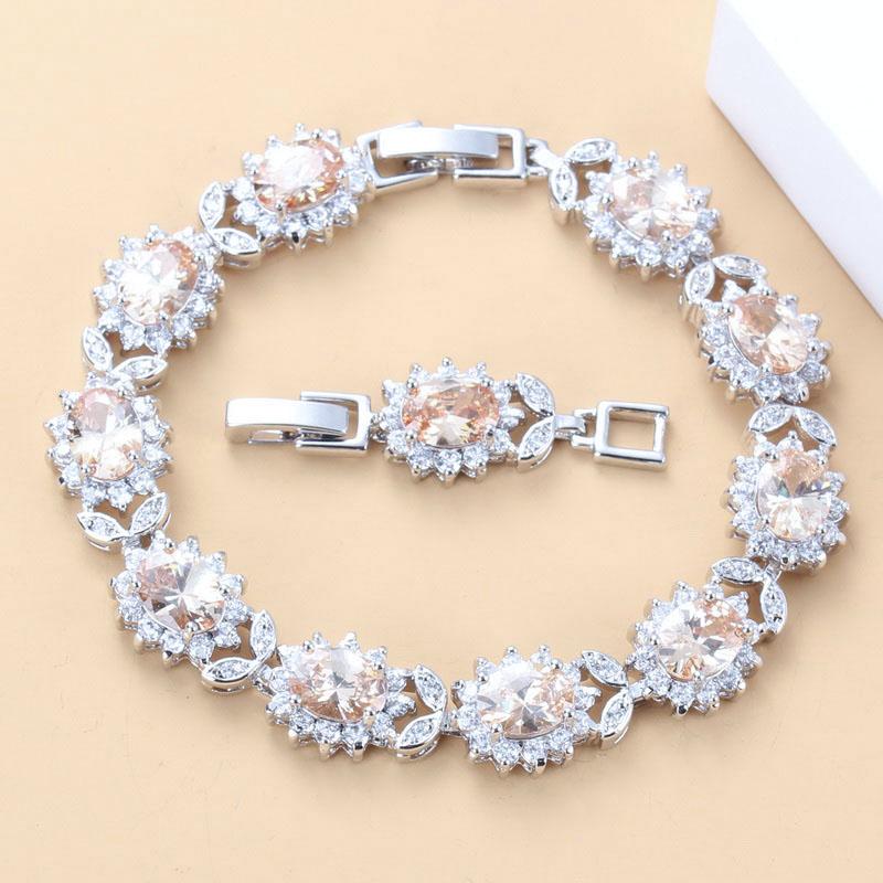 12-Colors Flower Jewelry Colorful Zircon Elegant Women Fashion Accessories Charm Bracelet Bangle Adjustable Length
