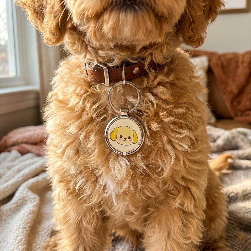NFC Pet Tag: Metal ID Tag for Dogs and Cats - Anti-Loss Pendant to Share Pet Info