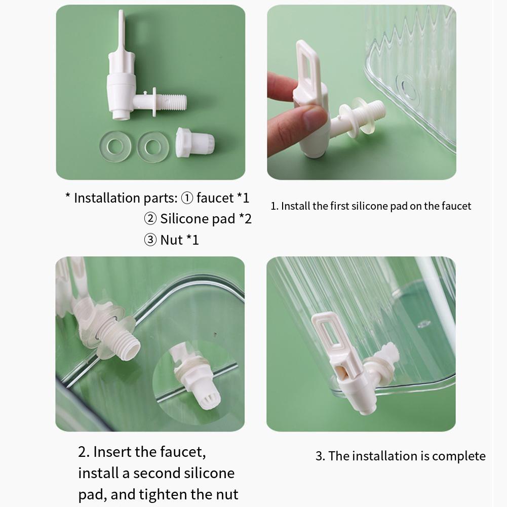 2,5/3,5L Kühlschrank Getränkespender Kaltgetränkebehälter Große Kapazität Kühlschrank Getränkeeimer mit Hahn & Deckel für Bar Party