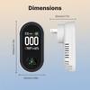 3-in-1/4-in-1 CO Detector Plug-in with Temperature & Humidity Sensor Gas Detector Built-in Alarm Digital Display