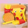 Fast Food Plush Pillow Set With Hamburger French Fries Pizza Cushion For Kids Gift