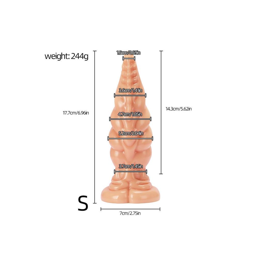 Alien Rhinoceros Horn Anal Plug - Thick, Large Anus Plug for Men & Women, Erotic Toy & Masturbator