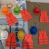 1Pc Creative Vest And Safety Helmet Shaped Keychain Night Travel Reflective Warning Sign Pendant For Backpack Accessories