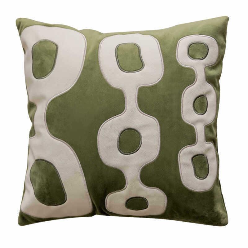 Vintage French Style Throw Pillow Cover With Embroidery Soft Velvet Fabric 45x45cm Decorative Cushion Living Room Dining
