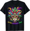 Let The Shenanigans Begin Mardi Gras Jester Mask Beads Women T Shirt Men Women