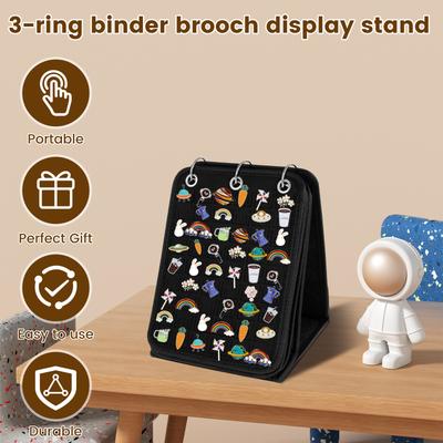 Filz Anstecknadel Brosche Ausstellungsaufbewahrungsbuch Große Kapazität Faltbar Metallabzeichen Brusthalter Box Wimpel Brosche Brett Schmuck Organizer