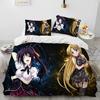 Sexy Girl High School DxD Anime Bedding Set Duvet Cover Bed Set Quilt Cover Pillowcase Comforter King Queen Size Boys Adult