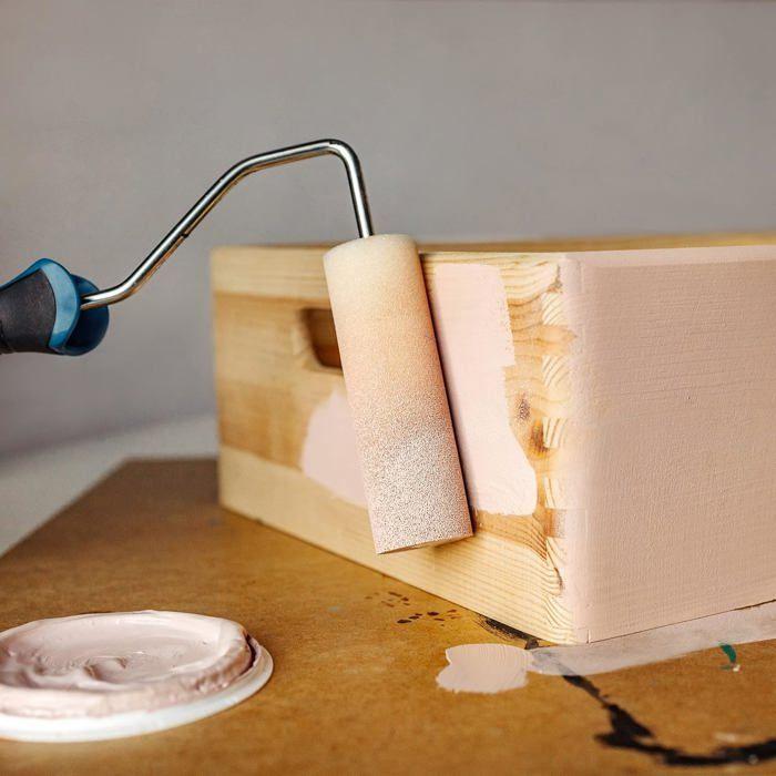 Caisse de rangement en bois - CREATIVE DECO - Lot de 4 - 40x30x14 cm - Bords arrondis - Personnalisable