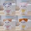 Kawaii Cat Plush Keychain Charming Gray Stuffed Animal With Customizable Design