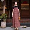 Woman Summer Fashion Personality Niche Devise Loose Vintage Dress Floral Print Chinese Style Dress
