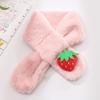 Children Warm Fruit Scarf New Imitation Rabbit Hair Autumn Winter Soft Girls Sweet Neck Scarf