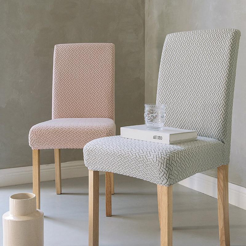 High Stretch Jacquard Three-Dimensional Chair Cover for Dining Room, Kitchen, Home Thick Fabric Covers, Easily Washable Covers