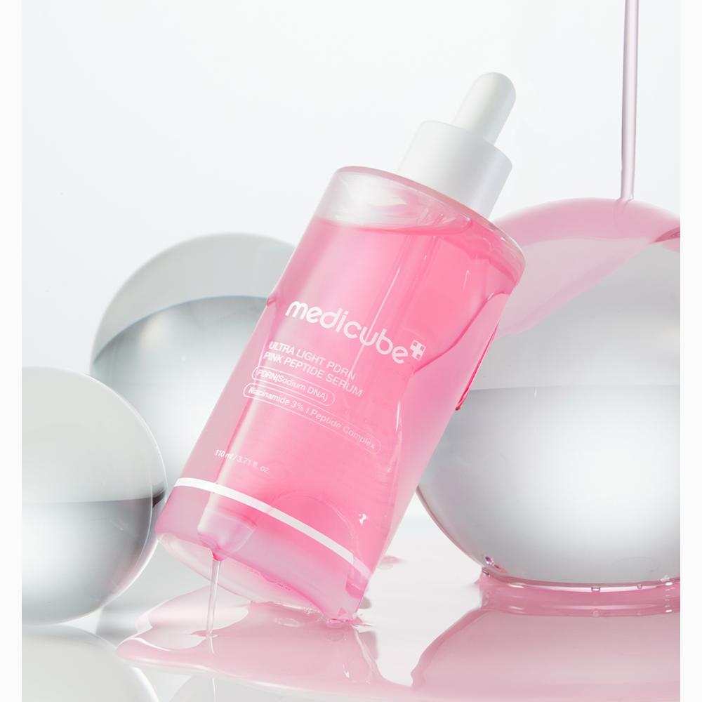 Medicube Ultra Light PDRN Pink Peptide Ampoule 110ml - Repair Hydrating, Korean