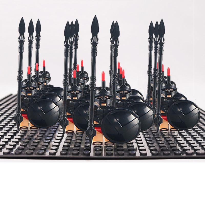 13 sztuk Figurki Rycerzy Smoczych Zbrojnych Żołnierzy Rzymskich Wojowników i Strażników Elfickich z Bronią, Klocki Budowlane