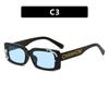 High Quality Printed letters small frame square sunglasses new retro sunglasses ladies Korean trend sunglasses fashion wear street shooting