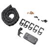 3D Printer Drag Chain 16.9in Black ABS Flexible Low Noise Easy to Install Wire Carrier Cable for Bamboo P1P Replacement