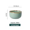 Set de Veselă Ceramică Nordică de Lux cu Margine Aurie: Farfurii, Boluri și Linguri.